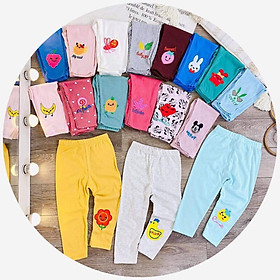 Quần thun dài, quần leggings dài ôm cho bé gái đi chơi đi học size 10-25kg chất cotton co giãn chuẩn form