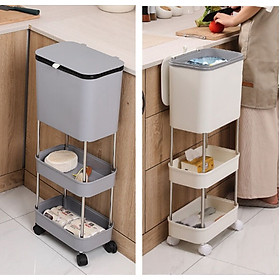Mua Thùng Rác 3 Tầng Có Bánh xe dễ dàng Phân Loại Rác sinh hoạt