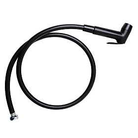 Bộ vòi xịt vệ sinh với dây màu đen, loại dây xoắn kim loại, dài 1.2m, hiệu Trevi
