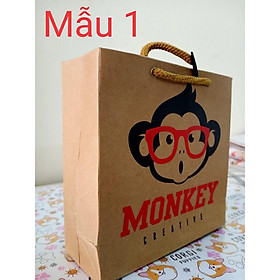 Túi giấy đựng quà size nhỏ (15x15 cm) hỉnh chú khỉ