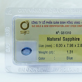 Mua Đá Quý Sapphire Xanh Lam Tự Nhiên Mài Giác Oval Kiểm Định