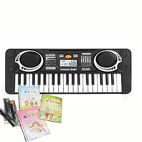 Mua Đàn organ 37 phím tặng kèm bộ 3 vở tập tô tập viết tự xóa kèm 3 bút cho bé