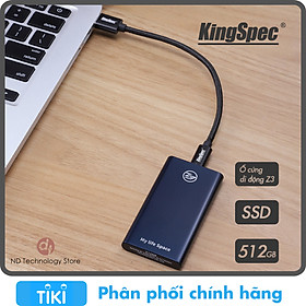 Ổ cứng SSD di động KingSpec , USB 3.1 - TypeC / Z3 - Hàng Chính Hãng