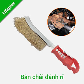 Bàn chải đảnh rỉ cán nhựa đỏ