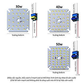 Vỉ mạch đèn Led 50w 40w 30w mắt chip Led SMD2835 siêu sáng + nguồn driver AC220V Posson MLC-30-50x