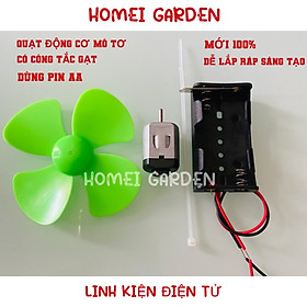 Đồ chơi sáng tạo STEM tự làm quạt động cơ mô tơ có công tắc Đồ chơi tự làm Do it Yourself DIY Giáo dục STEM