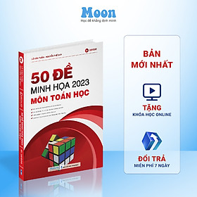 Hình ảnh sách Sách 50 đề minh hoạ môn Toán luyện đề ôn thi thpt quốc gia bản mới nhất moonbook