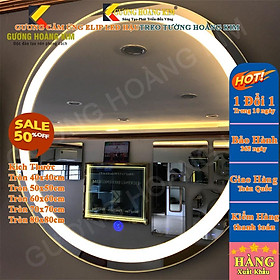 Mua Gương tròn để bàn trang điểm treo tường đèn led cảm ứng thông minh kích thướcd40 cm - guong mirrir
