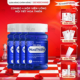 Combo 4 Viên uống Hoa Thiên hộp 30 viên hỗ trợ cân bằng nội tiết tố, cải thiện sinh lý