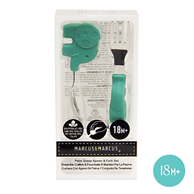 Bộ thìa nĩa tập ăn cho bé Palm Grasp Marcus & Marcus, từ 18 tháng
