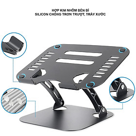 Giá Đỡ Máy Tính, Laptop, iPad, Macbook Hợp Kim Nhôm Cao Cấp. Hỗ Trợ Tản Nhiệt Chống Mỏi Cổ, Vai, Gáy - Hàng Chính Hãng