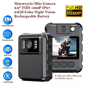 Camera Hành Trình Gắn Xe Đạp Xe Máy FHD 1080P IPS 2.0 Inch IP65/Night Vision/Lithium Battery/32Gb Quay Chụp Rõ Nét Chống Nước Chống Va Đập