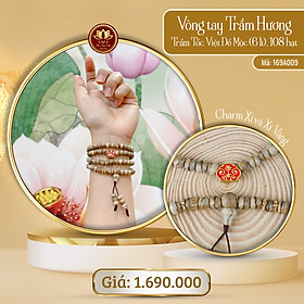 Vòng Tay Trầm Tốc Việt Để Mộc 6 Ly, 108 Hạt 169A009