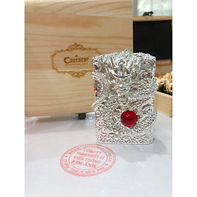 Mua Bật lửa Chief đồng nguyên chất chủ đề Rồng cầm châu bao quanh  Màu Bạc