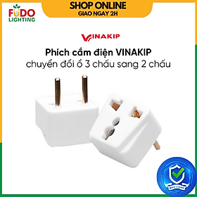 Mua Phích cắm điện Vinakip chuyển đổi ổ 3 chấu thành 2 chấu đa năng 10A 250V (1 cái)