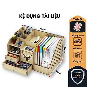 Mua Kệ Gỗ Đa Năng Để Bàn + Tặng sổ tay mini