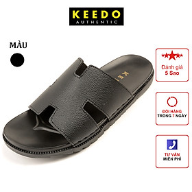 Dép Quai Ngang Nam Chữ H KEEDO-KD3303 - Đen