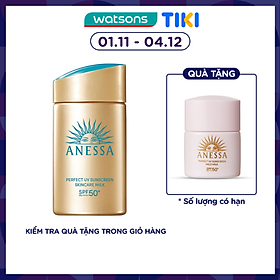 Sữa Chống Nắng Anessa Dưỡng Da Kiềm Dầu Bảo Vệ Hoàn Hảo Perfect UV SPF50+ PA++++ 60ml