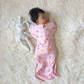 Quấn Nhộng Chũn- Quấn Chũn Giúp Bé Ngủ Ngon Mã NCD04– Quấn Em Bé Cho Bé Từ 2 Tháng -6 Tháng (Tặng Quà Xinh)