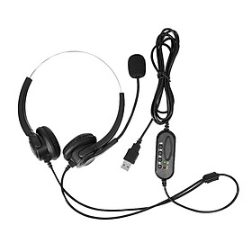 Business USB Headsets Noise Cancelling Headphone with Mic Audio Controls