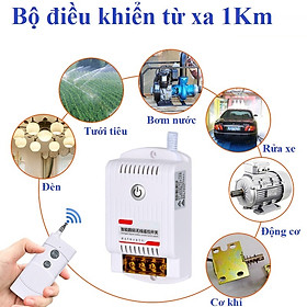 Bộ công tắc điều khiển từ xa không dây công suất lớn 40A (3500W) 220V khoảng cách 1KM HT-9220KG có chức năng học lệnh