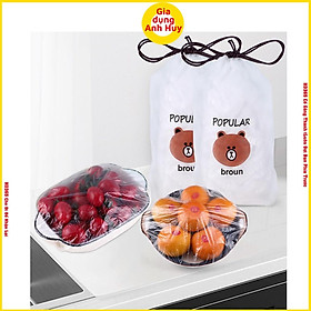 Mua Màng bọc thực phẩm co giãn siêu dai có chun hình túi gấu set 100 chiếc