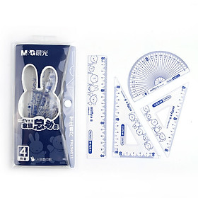 Nơi bán Thước bộ M&G FRL96011 Có hình chú Thỏ dễ thương Màu Xanh - Giá Từ -1đ