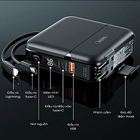 Mua Sạc Dự Phòng 18W Remax RPP-20 - 15000mAh Đa Năng Tích Hợp Cáp Sạc Và Giá Đỡ Đện Thoại - Hàng Nhập Khẩu