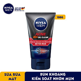 Hình ảnh Sữa Rửa Mặt NIVEA MEN Detox Mud Bùn Khoáng Giúp Giảm Mụn & Hư Tổn Da (100G) - 83940