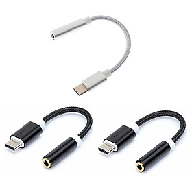 3 Pcs USB-C Type C to 3.5 mm Headphone Jack Adapter Earphone Audio Cable