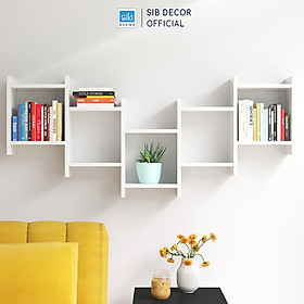 Mua Kệ Gỗ Treo Tường Trang Trí Cách Điệu Độc Đáo SIB Decor KT517