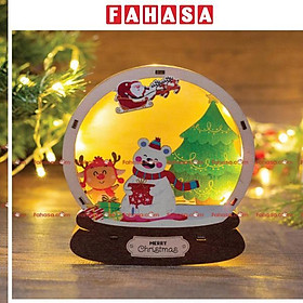 Đèn Gỗ Trang Trí Giáng Sinh - Bách Mộc - Gấu Trắng