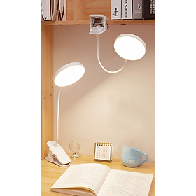 Đèn bàn LED đèn học kẹp bàn để bàn treo giá sách cảm ứng có 3 chế độ sáng bảo vệ mắt tiết kiệm điện chống ánh sáng xanh - Hàng chính hãng