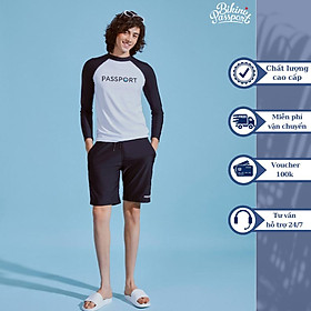 Quần bơi Nam BIKINI PASSPORT kiểu dáng Dài- màu Đen - BS179_BL