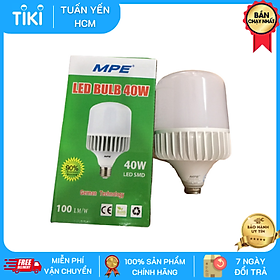 Bóng Đèn LED Bulb Trụ 40W MPE Thân Nhôm (LB-40)