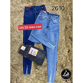 Quần bò nữ -  quần jean Lê Huy Fashion lưng cao trên rốn siêu co giãn form dáng ôm lưng kiểu Ms 2610