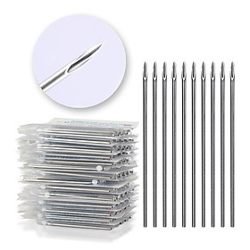 100pcs 18G Piercing Needles Surgical Steel Sterile Disposable Body Piercing Needles for Ear Nose Navel Nipple Makeup