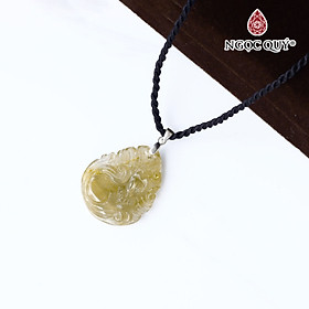 Mặt dây chuyền nữ hoàng hồ ly 9 đuôi đá thạch anh tóc vàng - Ngọc Quý Gemstones