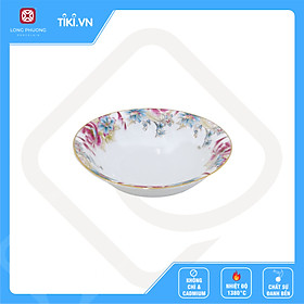 Mua Tô choãng sứ Long Phương họa tiết bông lau hồng mạ viền vàng