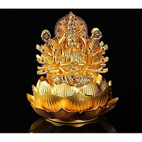 Tượng phật chuẩn đề đính đá đỏ