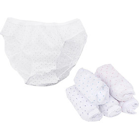 Combo 15 Quần Lót Giấy Trắng Chấm Bi Đáy 2 Lớp Loại Dày Miễn Giặt