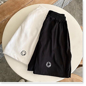 QUẦN SHORT THUN COTTON NAM NỮ IN ICON MẶT CƯỜI CỰC CHẤT CHO MÙA HÈ VẢI ĐẸP HOT 2021 MẪU MỚI NHẤT HIỆN NAY  MẶC THOẢI MÁI-Jins Store