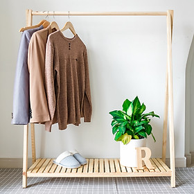 Giá Treo Quần Áo Gỗ 1 Tầng Size L A Hanger 1FL Nội Thất Kiểu Hàn BEYOURs - Gỗ Tự Nhiên