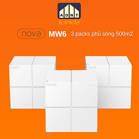 Hệ thống phát wifi tốc độ cao 1200 Mbps băng tần kép Wireless Router Nova MW6 Tenda hàng chính hãng