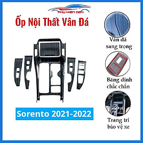 Ốp nội thất Sorento 2021-2022 vân Đá nhựa ABS bảo vệ chống trầy xước và làm đẹp xe