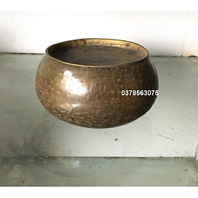 Mua Cơi đựng trầu đồng đường kính 12cm chất liệu bằng đồng thau nguyên chất
