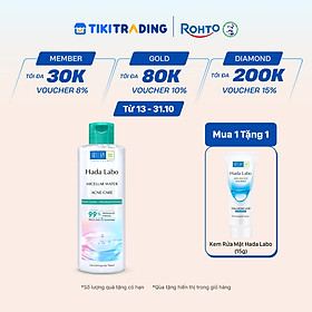 Nước tẩy trang sạch sâu cho da mụn, nhạy cảm Hada Labo Micellar Water Acne Care 240ml