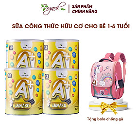 Combo 4 Hộp Sữa Hạt Miwako A+ Vị Vani Hộp 700g