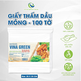 Giấy Thấm Dầu Mỡ Chiên Rán Vinagreen - Trắng Dày/ Mỏng - Siêu thấm hút/ Tiện lợi