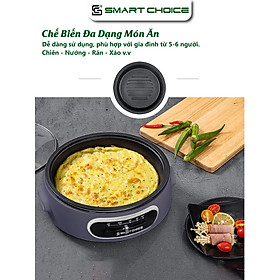 Bếp Lẩu Nướng Điện SMARTCHOICE SCG-LN001 ( dài ) + SCG-LND002 ( tròn ) 2in1 Đa Năng Chống Dính Tốt BH 18 Tháng